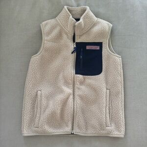 Vineyard Vines Kids Camel Sherpa Vest